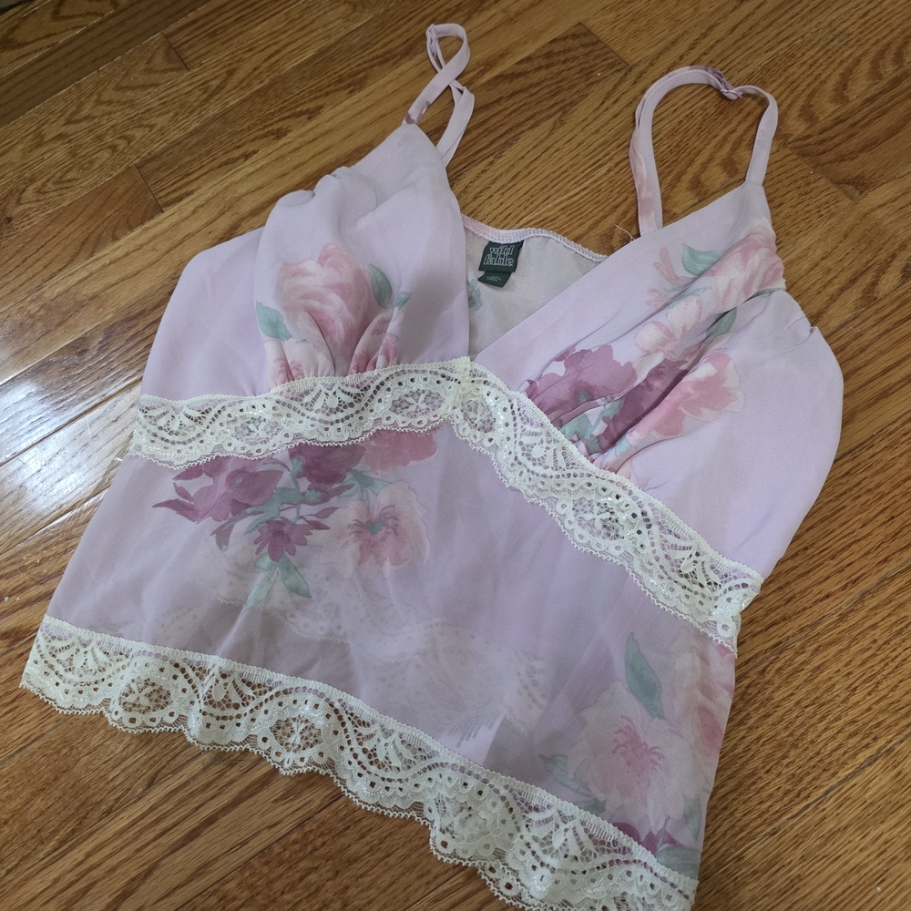 Wild Fable Lilac Floral Lace Blouse